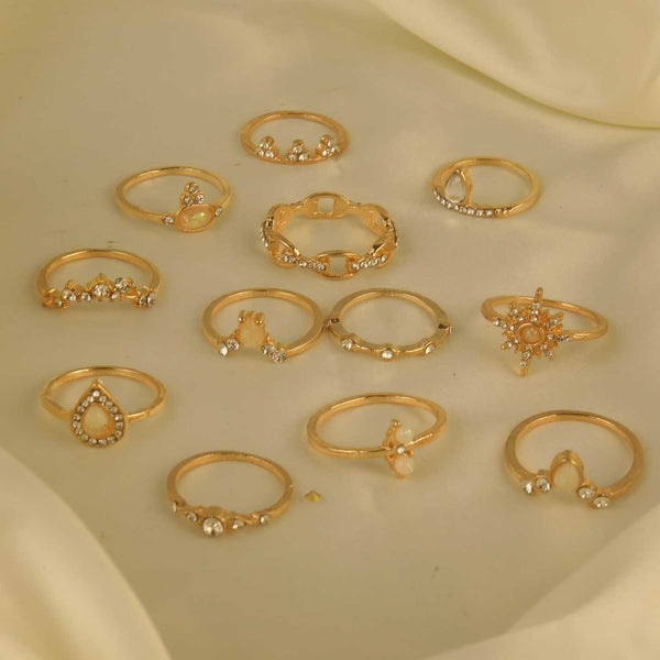 Bohemian White Stone Ring