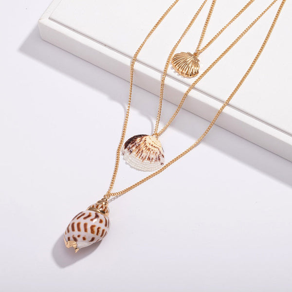 Ocean Bohemian Multilayered Shell Necklace